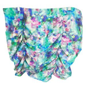 torrid High-Rise Ruched Swim Skirt With Brief Watercolor Summer Flattering 2X